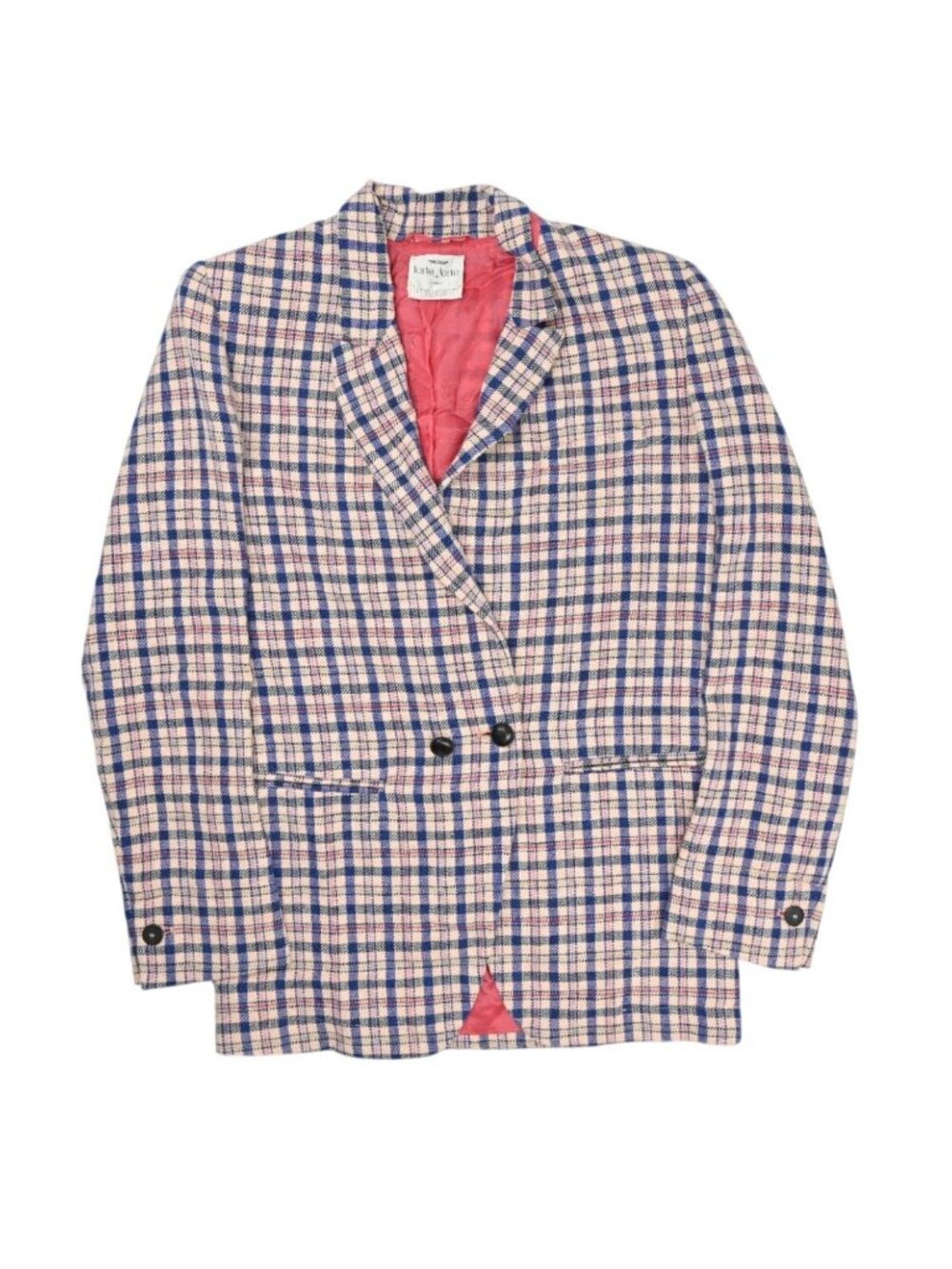Forte Forte Fantasia Jacket in Pink Blue Plaid
